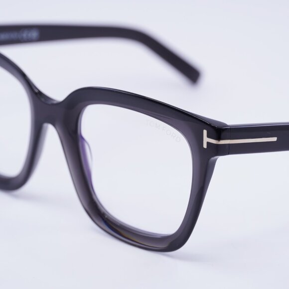 Tom Ford FT5880-B 020 Eyeglasses Grey 51mm Square Frame, Blue Light Block Lenses - Picture 9 of 10